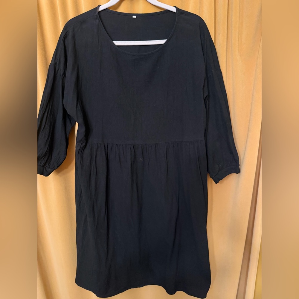 Classic Black Scoop Neck Dress